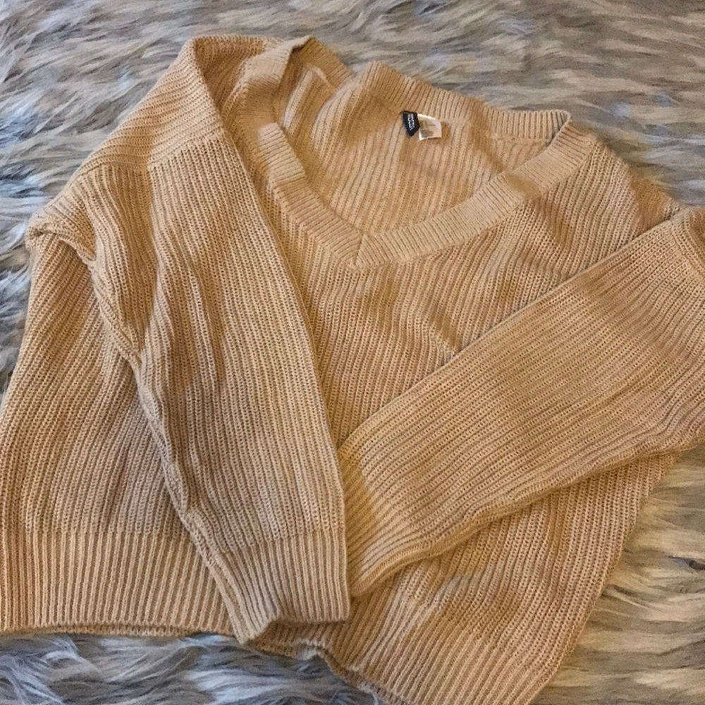 L OVERSIZED BROWN SWEATER